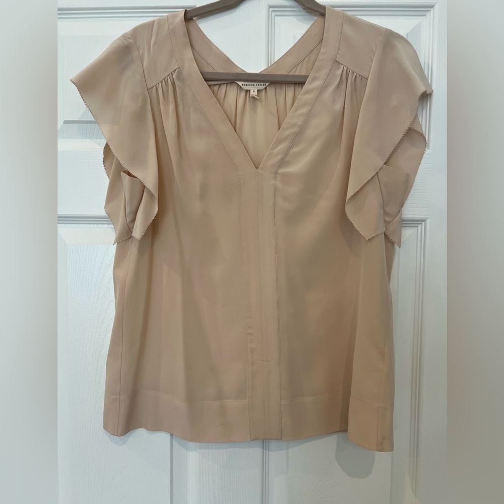 Rebecca Taylor pale pink Blouse size 8